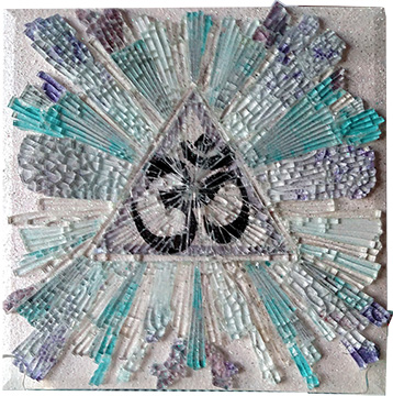 Mosaic Art Glass Om Symbol Mosaic Glass