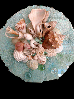 Gifts of the Sea Mosaic Art Glass Collectin Magical Sea Sculpture Mandala loc-dearborn