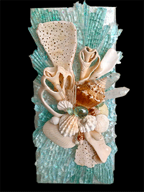 Mosaic Art Glass Gifts of the Sea Collection Magical Sea Sculpture Lamp 3 Loc-Home