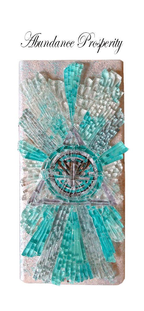 Mosaic Art Glass Lamp - Abundant Prosperity