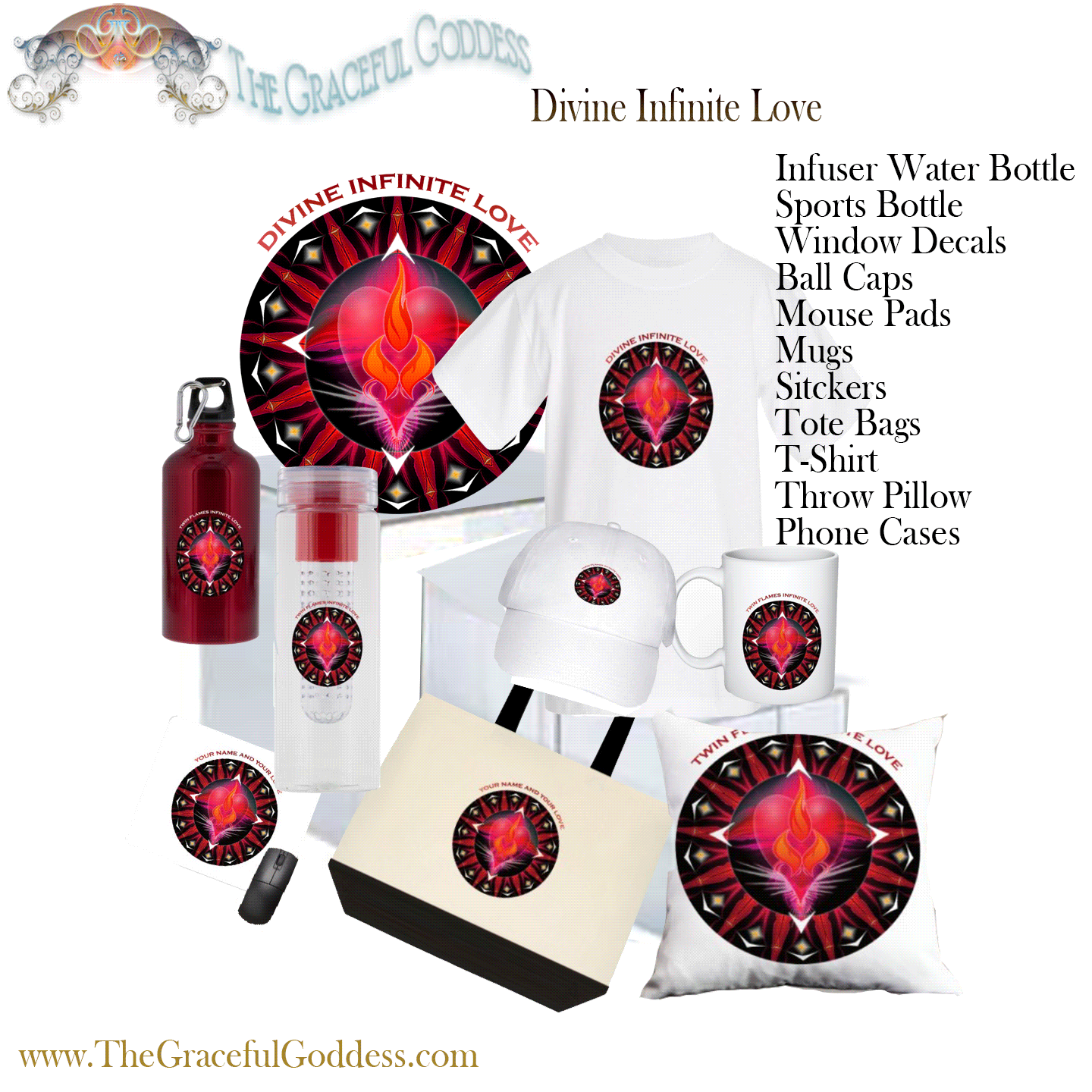 Twin Flames Infinite Love Energy Mandala Collection