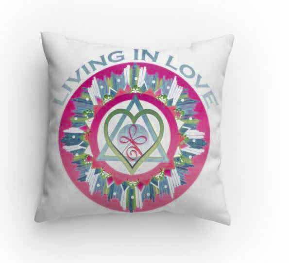 Living in Love Throw pillow